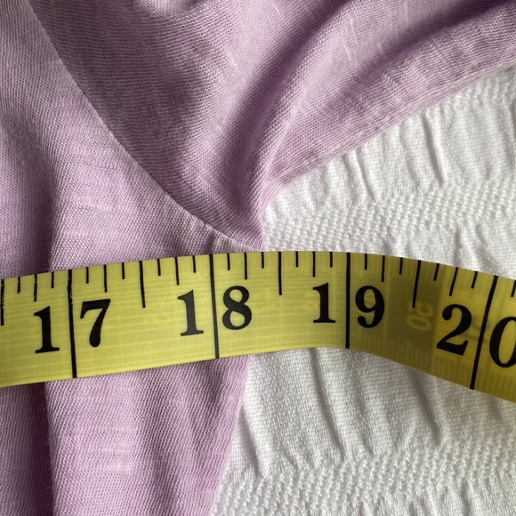 Lucky Brand 🍀 lilac blouse with balloon sleeves. Eyelet edging on faux wrap. XS - Picture 9 of 11